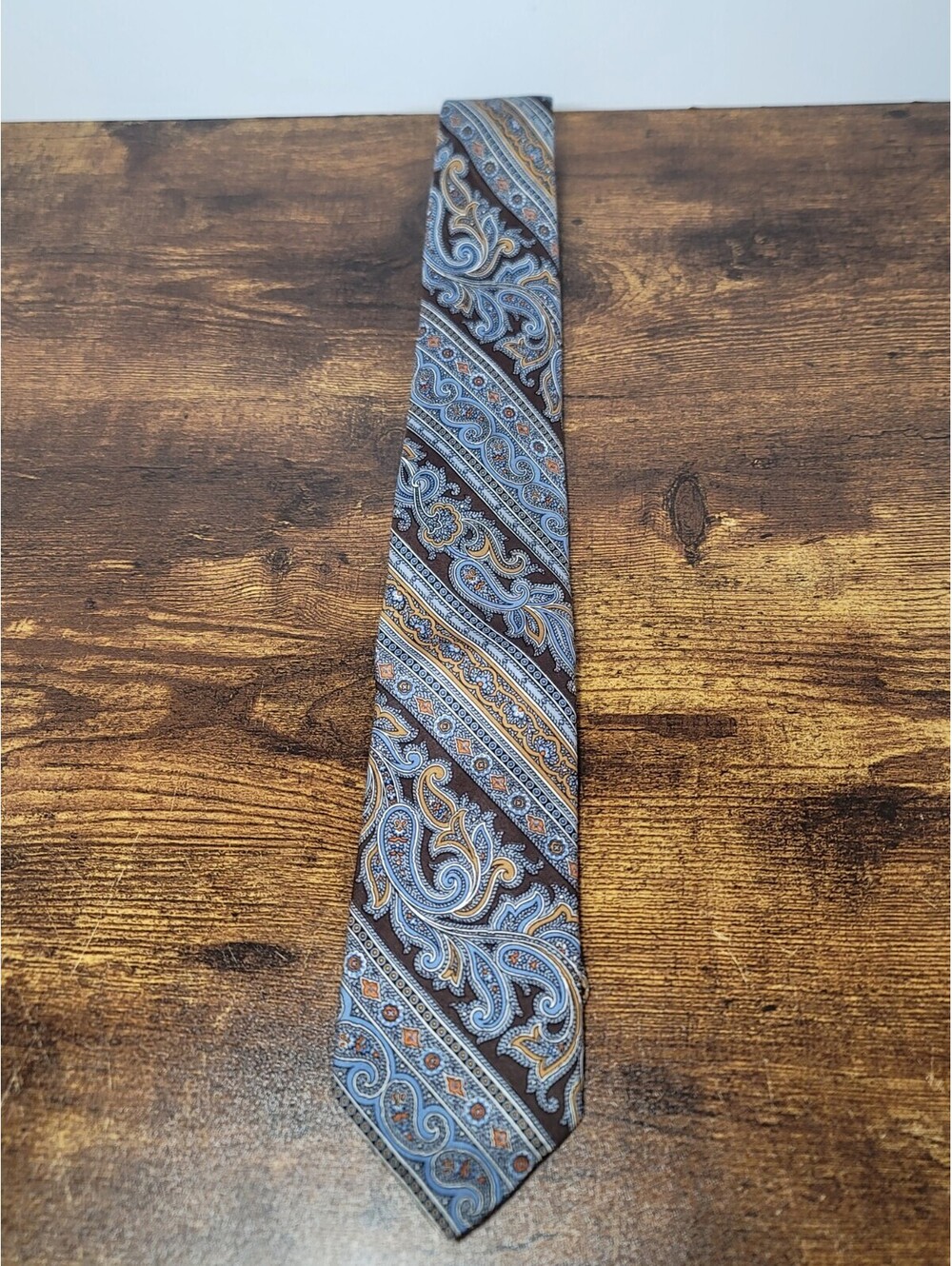 John Comfort Handmade Paisley Printed Silk Tie Men’s Necktie Pre-Owned Authentic